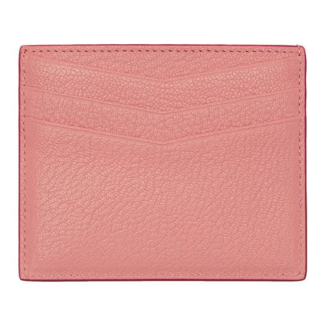 Madras Love leather card holder Pink 